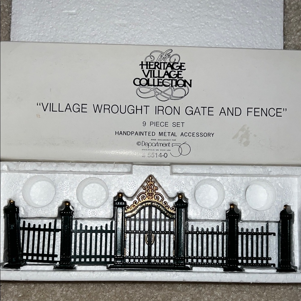 Heritage Village Collection Wrought Iron Gate and Fence Set -EC -SFH
#55140